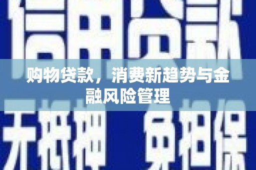 吴忠购物贷款，消费新趋势与金融风险管理