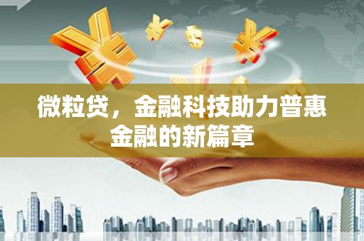 吴忠微粒贷，金融科技助力普惠金融的新篇章
