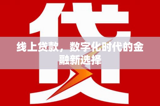 吴忠线上贷款，数字化时代的金融新选择
