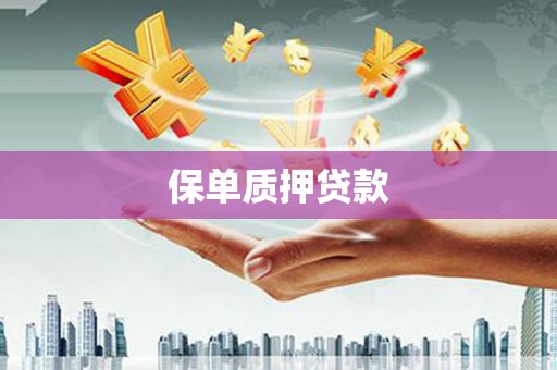 吴忠保单质押贷款