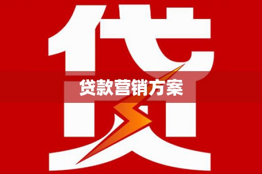 吴忠贷款营销方案