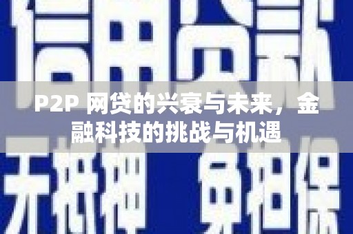 吴忠P2P 网贷的兴衰与未来，金融科技的挑战与机遇