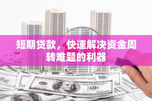 吴忠短期贷款，快速解决资金周转难题的利器