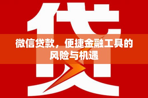 吴忠微信贷款，便捷金融工具的风险与机遇