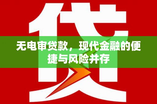 吴忠无电审贷款，现代金融的便捷与风险并存