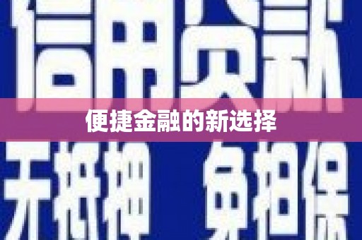 吴忠便捷金融的新选择