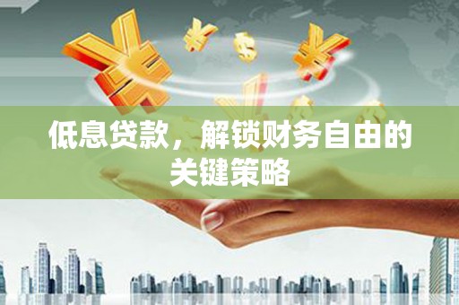 吴忠低息贷款，解锁财务自由的关键策略