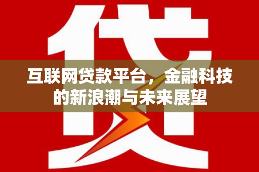 吴忠互联网贷款平台，金融科技的新浪潮与未来展望