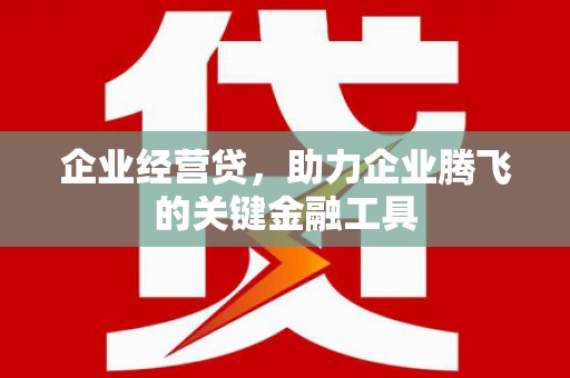 吴忠企业经营贷，助力企业腾飞的关键金融工具