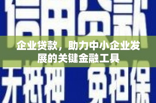 吴忠企业贷款，助力中小企业发展的关键金融工具