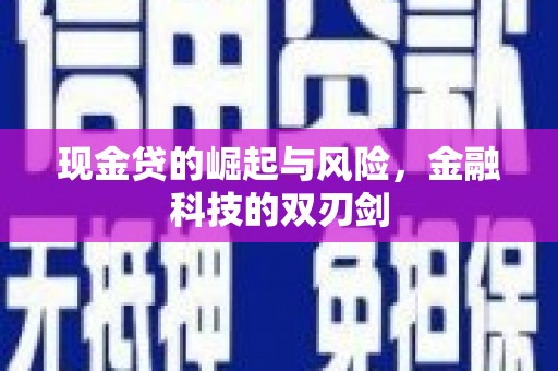 吴忠现金贷的崛起与风险，金融科技的双刃剑