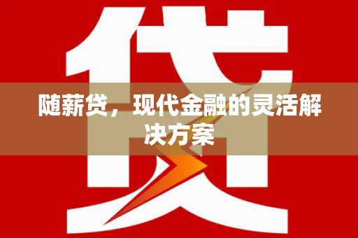 吴忠随薪贷，现代金融的灵活解决方案