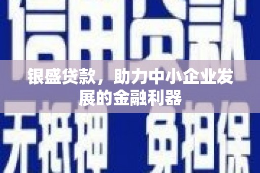 吴忠银盛贷款，助力中小企业发展的金融利器