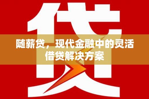 吴忠随薪贷，现代金融中的灵活借贷解决方案