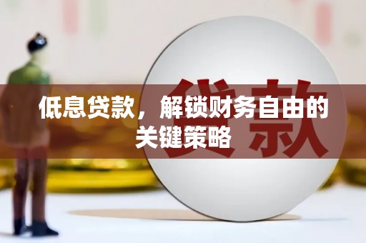 吴忠低息贷款，解锁财务自由的关键策略