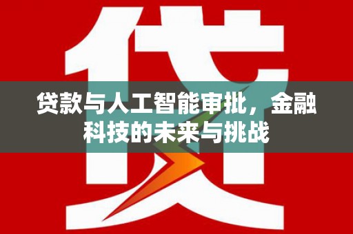 吴忠贷款与人工智能审批，金融科技的未来与挑战