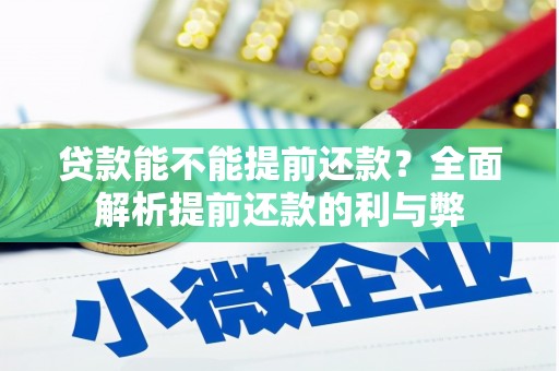吴忠贷款能不能提前还款？全面解析提前还款的利与弊
