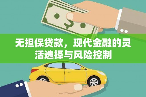 吴忠无担保贷款，现代金融的灵活选择与风险控制