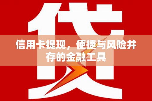 吴忠信用卡提现，便捷与风险并存的金融工具
