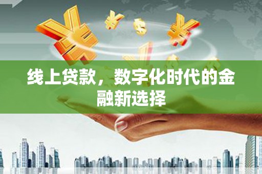 吴忠线上贷款，数字化时代的金融新选择