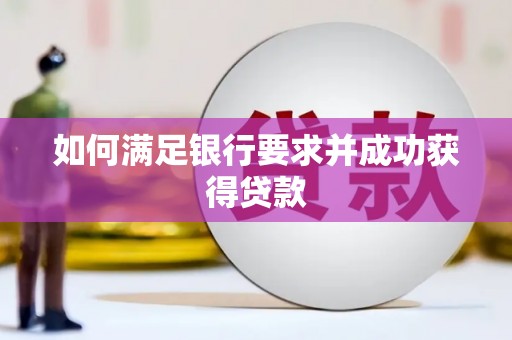 吴忠如何满足银行要求并成功获得贷款