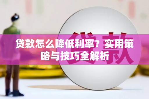 吴忠贷款怎么降低利率？实用策略与技巧全解析
